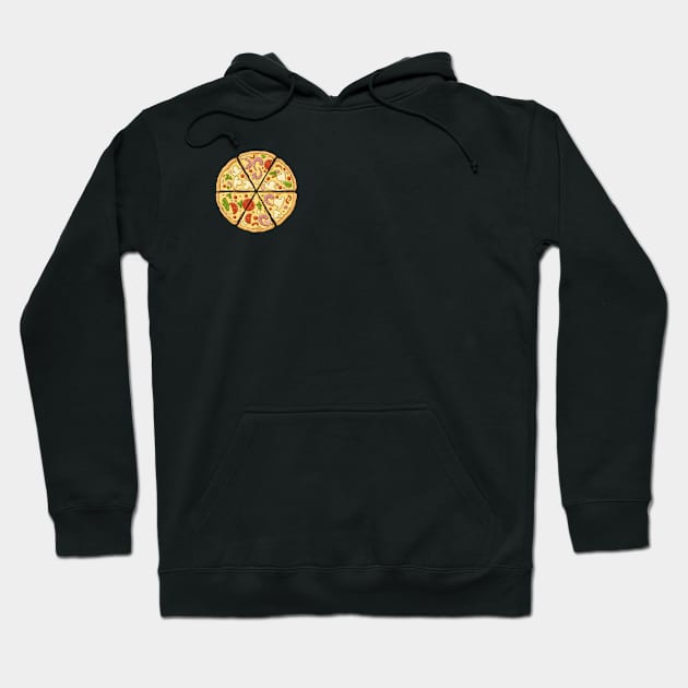 the pizza Hoodie by rikiumart21